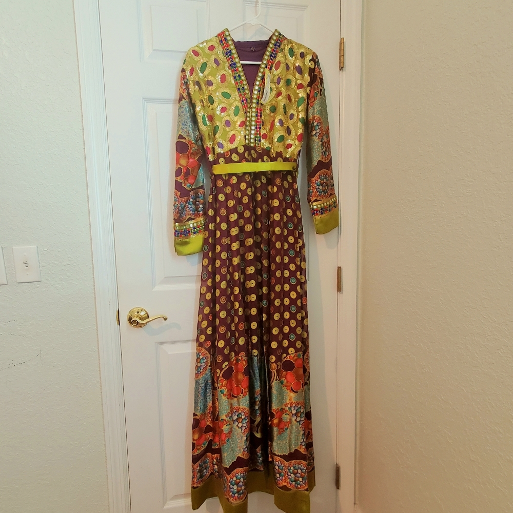 Flowy Paletinian Dress - Multi sized